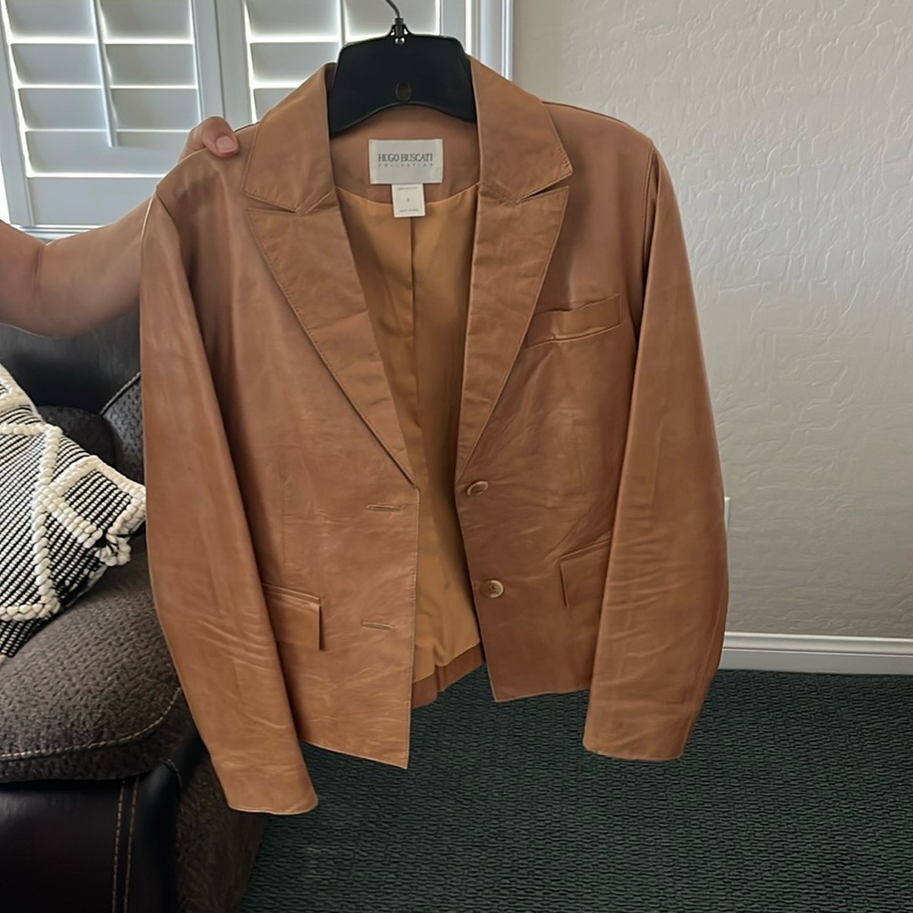 Hugo buscati leather jacket good condition